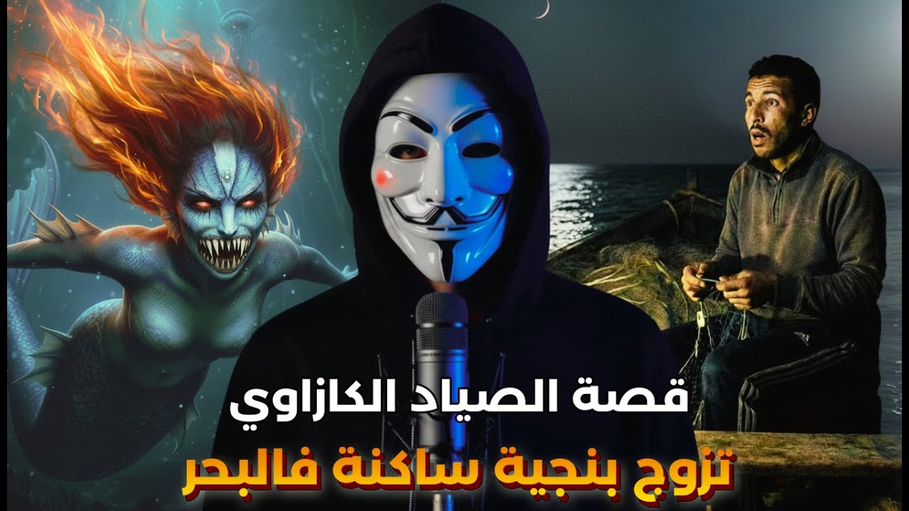 قصة الصياد الكزاوي اللي دخل للبحر وهو يصيد جنية ساكنة فالبحر مسيفة فشكل حورية البحر | قصة مرعبة