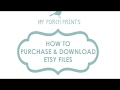 How To Purchase & Download Digital Files on Etsy (2019)