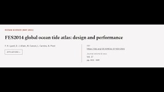 FES2014 global ocean tide atlas: design and performance | RTCL.TV