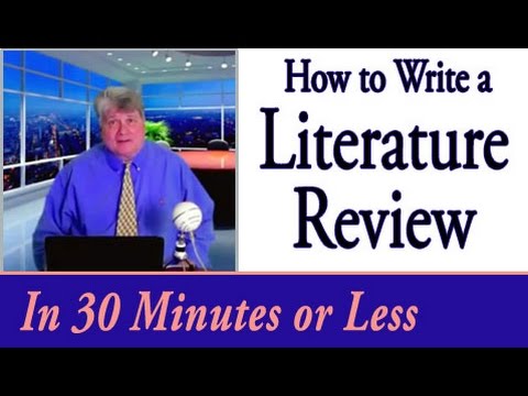 how to write a lit review in 30 minutes