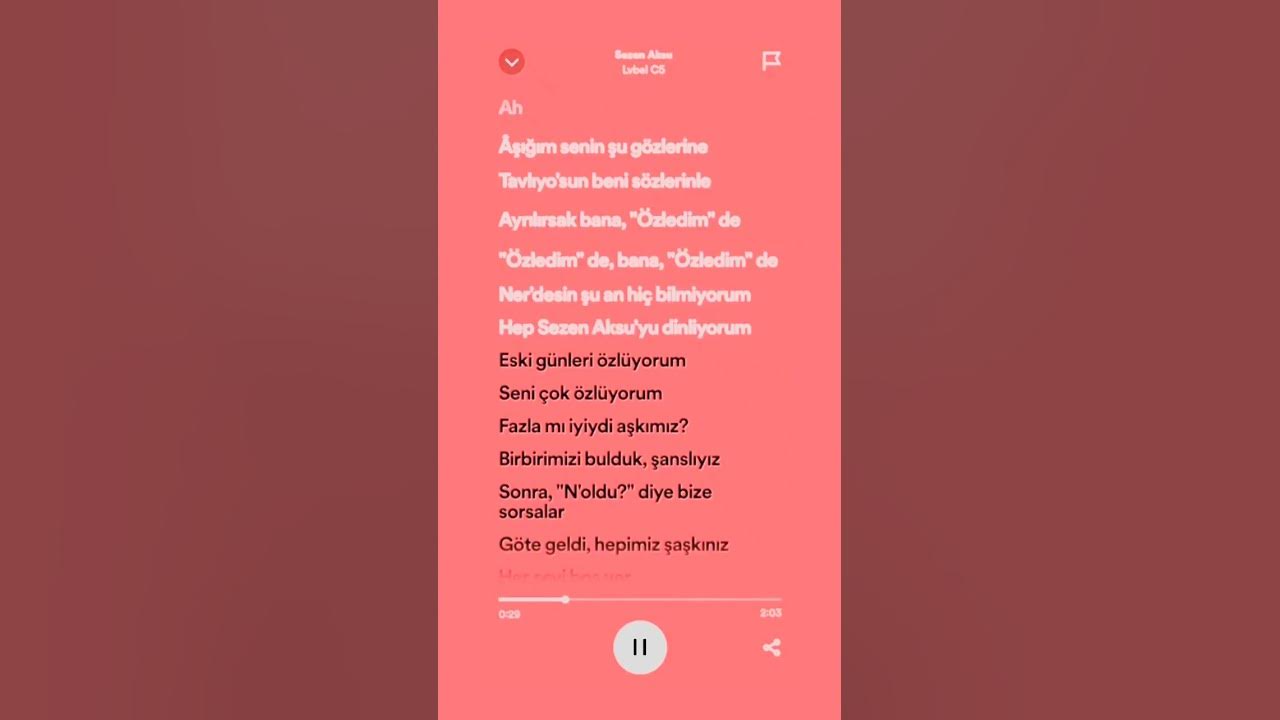 Lvbel C5 - Sezen Aksu (şarkı sözleri) speed up