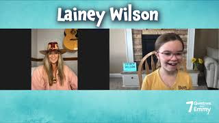 Country artist Lainey Wilson and her singing dog join 7 Questions with Emmy