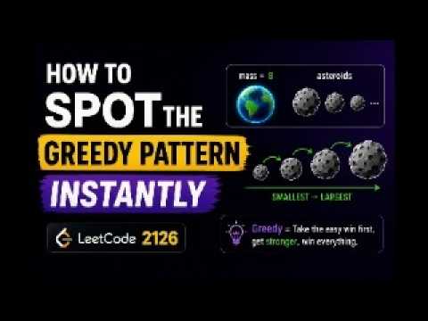 How to Spot the Greedy Pattern Instantly | LeetCode 2126 🤯‼️