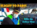 One day as an airline pilot flight to paris on b737