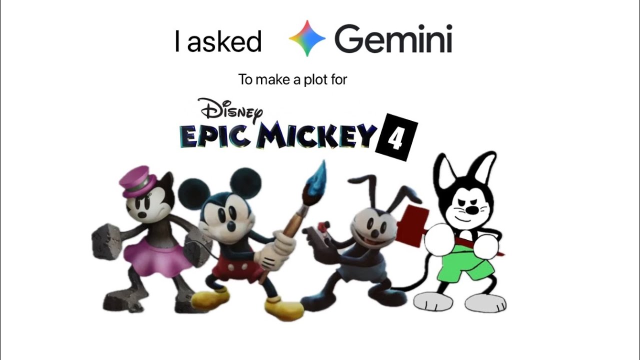 I asked Gemini Ai to create a Plot for Epic Mickey 4 (It’s pretty bizarre)