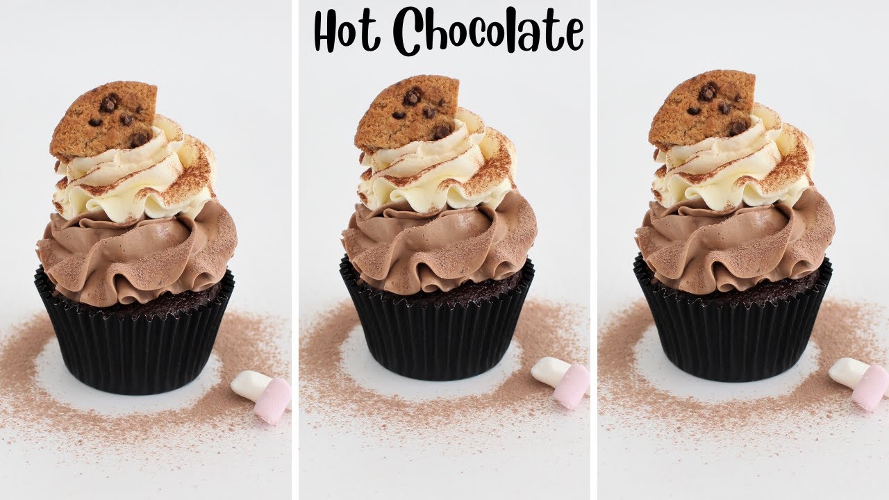 BEST Hot Chocolate Cupcakes with Silky Smooth No-Grit Buttercream Frosting Cupcake Recipe