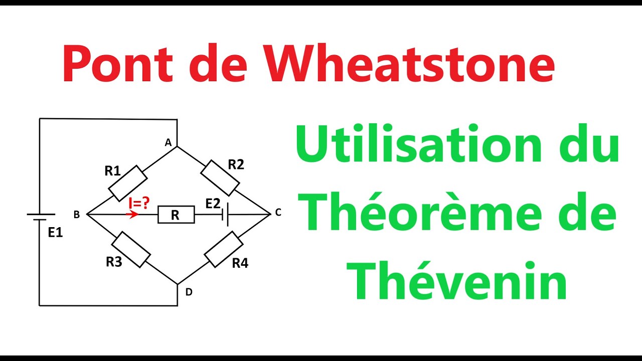 Pont de Wheatstone 1/3 (Théorème de Thévenin) #Circuit_électrique_CE