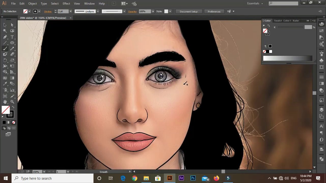How to Cartoon yourself ! using mouse/Vector art drawing ( Adobe ...