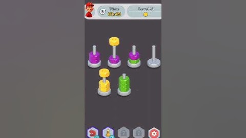 Nuts Colour Sort - Bolt 🔩Sorting Game - Colour Puzzle  - Short video - nuts - bolts - Brain Teasers