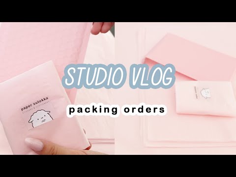 studio vlog 03: packing orders | paper sutekka stationery store