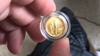 2016 Mercury Dime 1/10oz gold