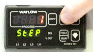 Programming the Watlow 981 series Controller