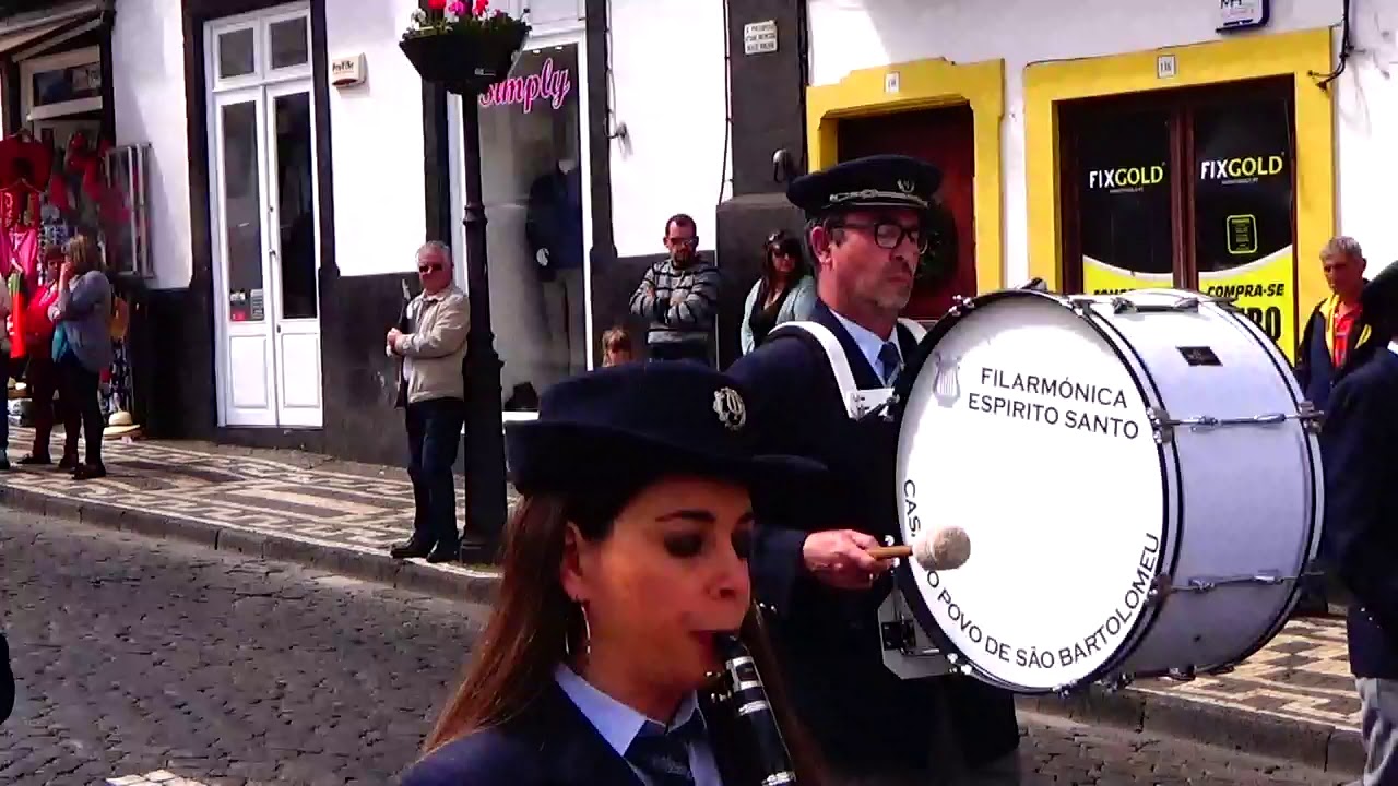 DESFILE DE FILARMÓNICAS - 25 DE ABRIL 2019 EM ANGRA - FILARMÓNICA E. SANTO C. P. S. BARTOLOMEU - 7