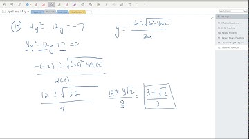 Algebra 1 12.3 #15 and #23 - Quadratic Formula