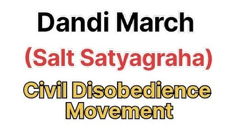 Dandi March | Salt Satyagraha | Civil Disobedience Movement | Hindi Explanation