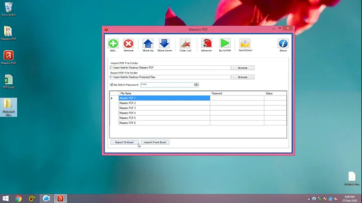 MERGE PDF FILES AND PROTECT PDF FILE WITH SINGLE OR MULTIPLE PASSWORDS AND AUTOMATIC SEND EMAIL.
