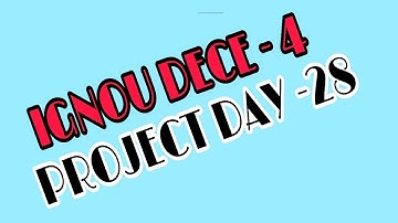 IGNOU DECE - 4 PROJECT DAY -28 Activity -28 Session -January 2025  outdoor Activity 