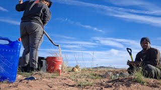 Building DIY Pond On Dersert Off Grid Homestead