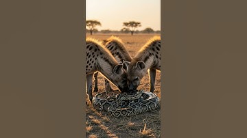 What will the hyena find inside the python’s hidden lair #wildlife #nature #adventure