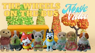 The Wheels On The Bus Song - Bluey Music Video With Sylvanians And Yo-Kai Jibanyan