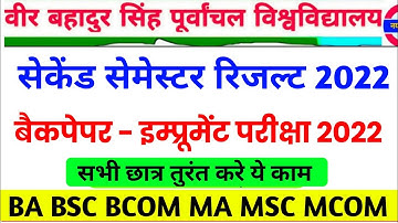 Vbspu News Today|Vbspu Back Paper 2022|Vbspu Bed 2nd Semester Result 2022|Vbspu Exam News