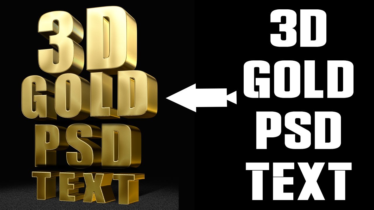New 3D Text Effect Generator with PSD Templates Photoshop Tutorial Part ...