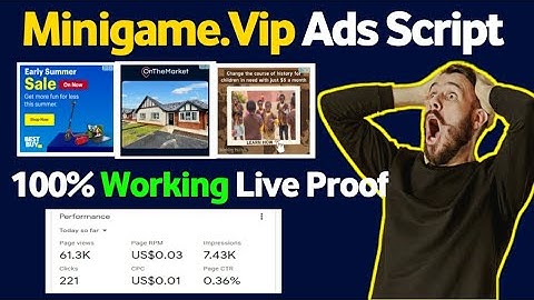 Minigame Vip Ads Script 100% Working | Active Dashboard Script | Minigame.Vip Ads Live Script Proof