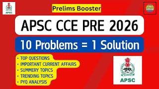 APSC CCE Prelims 2026 ✅ | 10 Problems = 1 solution |