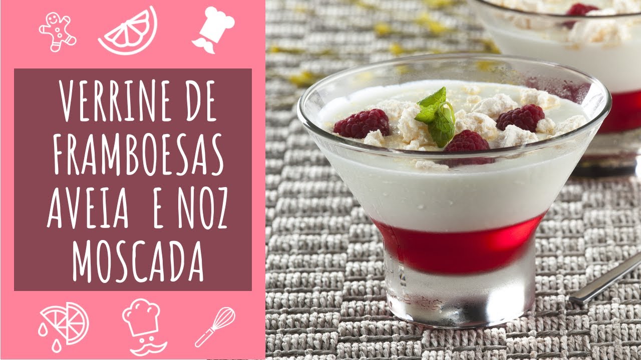 Verrine de framboesa, aveia e noz