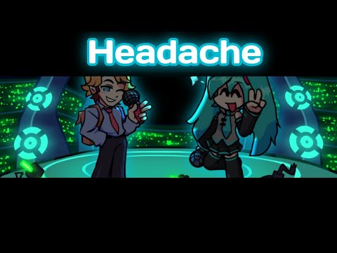 Headache but Senpai HD VS Miku sing it - Friday Night Funkin'