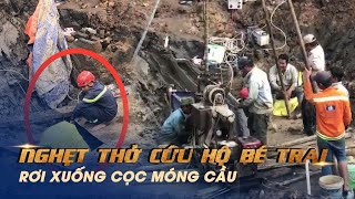 Nghẹt thở cứu hộ bé trai rơi xuống cọc móng cầu sâu 35 mét tại Đồng Tháp