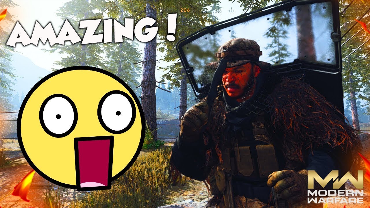 RIOT SHIELD & THROWING KNIFE COMBO in MODERN WARFARE.. (it's amazing!)