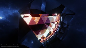 Icosahedral wormhole | Raytracing simulation