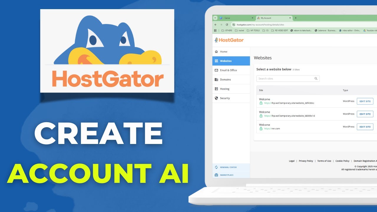 How to Create a WordPress Website with HostGator AI - YouTube