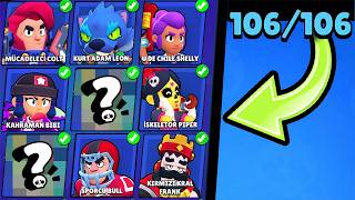 OYUNDAKİ TÜM KARAKTERLERİN EN NADİR KOSTÜMLERİ !!! - Brawl Stars