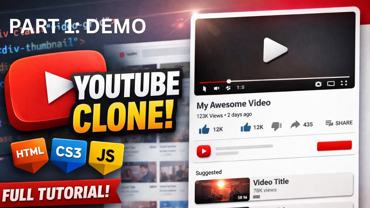 Create a YouTube Clone Using HTML, CSS & JavaScript (Complete Guide) # ...