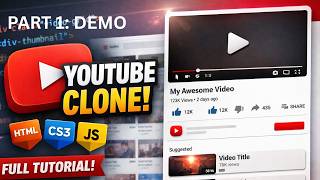 Create a YouTube Clone Using HTML, CSS & JavaScript (Complete Guide) #coding #youtubevideos