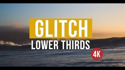 Glitch Lower Thirds /// After Effects Template