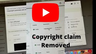 how to remove copyright song claims on YouTube, desktop version screenshot 3