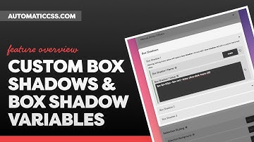 ACSS 2.3: Custom Box Shadow Names, Values, and Variables