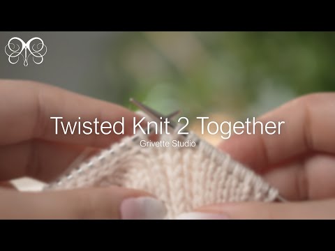 Twisted Knit 2 Together (k2tog tbl) Tutorial | Grivette Studio