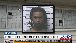 Man accused in mail theft spree at two Mobile apartment complexes pleads not guilty