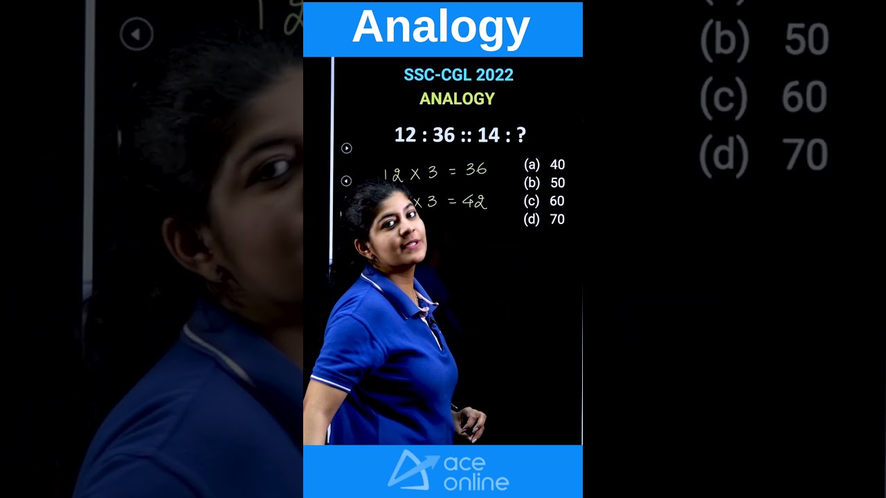 #ssccgl2024 : Mastering #analogy in #reasoning by #aishwaria | #aceonline #aceengineeringacademy