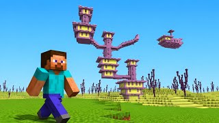 Minecraft But Walking Spawns Structures.....!!