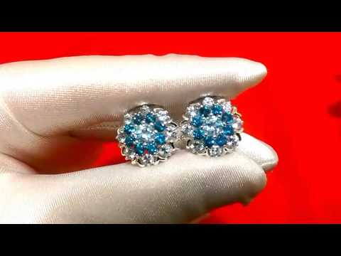 Серьги из серебра с топазом Sokolov 92021357