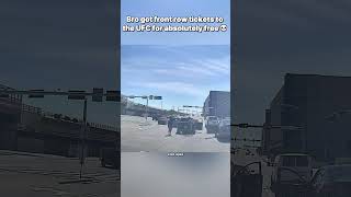 Bro got front row tickets to the UFC for absolutely free💀 #dashcam #roadrage #carcrash