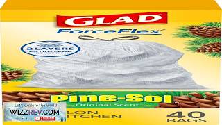 Glad ForceFlex Tall Kitchen Trash Bags 13 Gallon Pine Sol Original 40