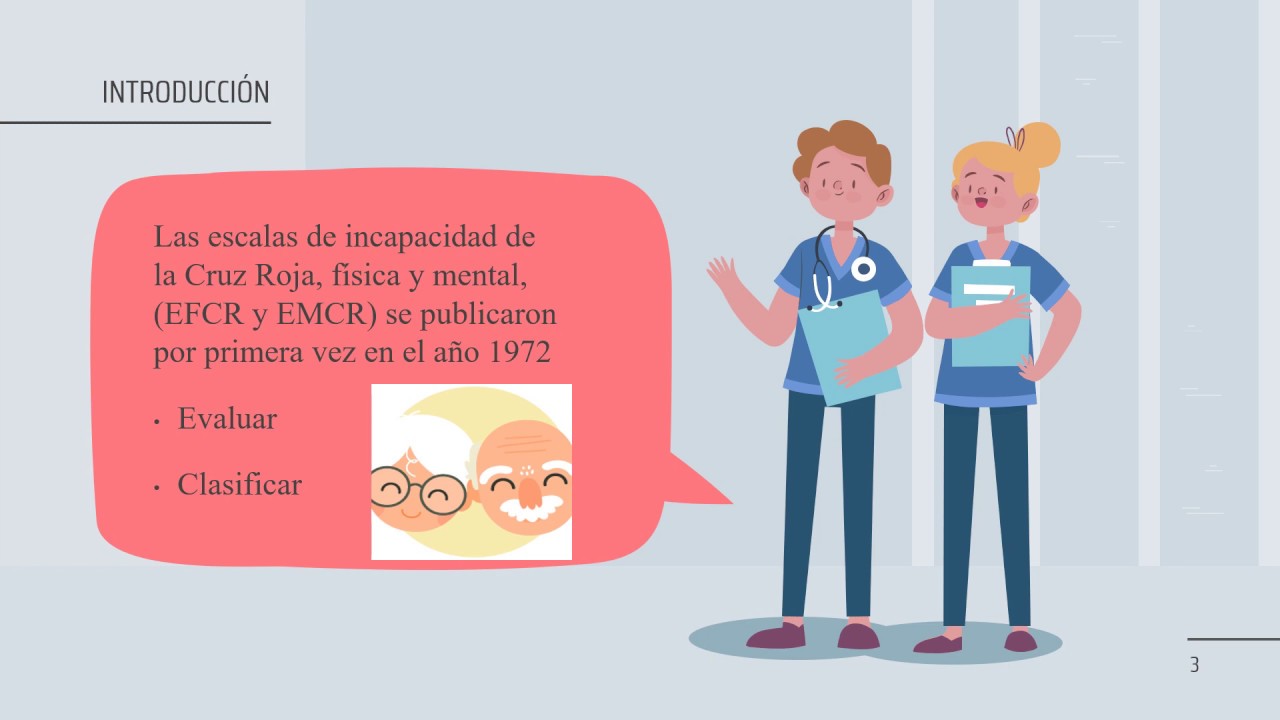 Explicación Escala de la Cruz Roja - Escala Física e incapacidad Mental