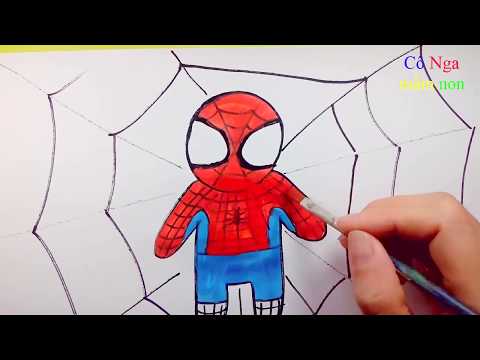 Video Cách vẽ người nhện đơn giản- How to draw a baby spider... - youtube