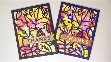 No Skills Required Fall Card Backgrounds with Distress Ink & iZink Ice
